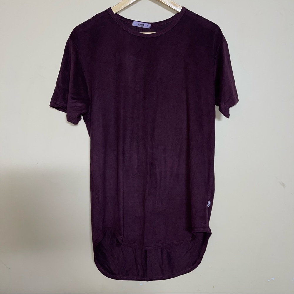 EPTM Mens Faux suede t shirt